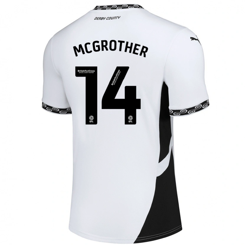 DanxenレディースBecky Mcgrother#14白 黒ホームシャツ2024/25ジャージーユニフォーム