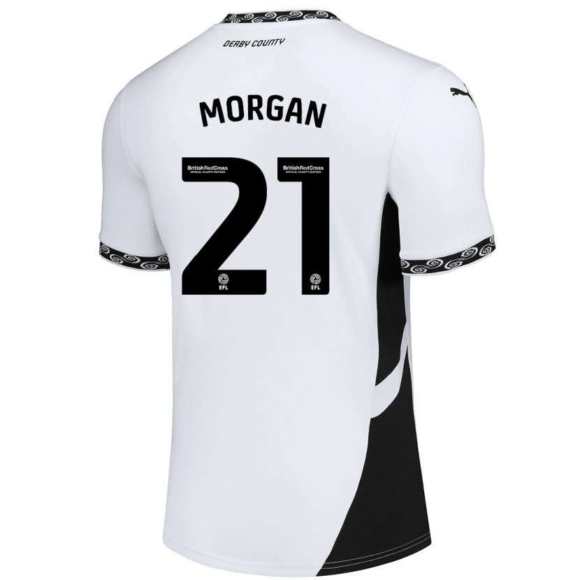 DanxenレディースSarah Morgan#21白 黒ホームシャツ2024/25ジャージーユニフォーム