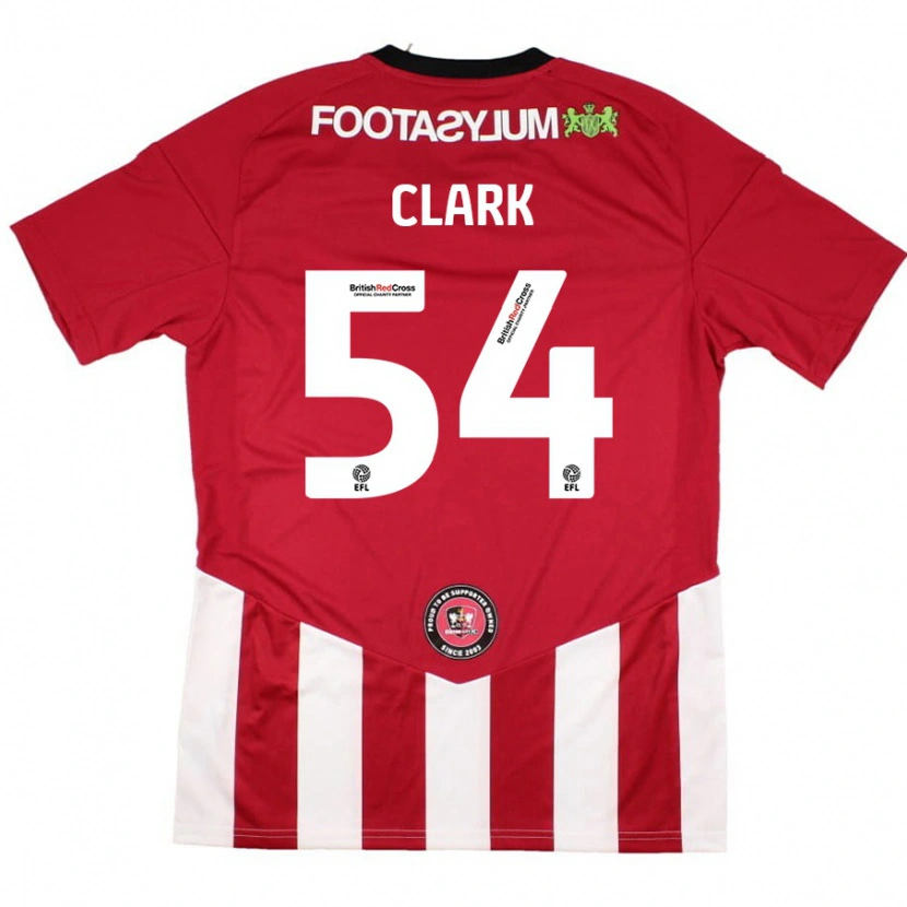 DanxenレディースMax Clark#54赤 白ホームシャツ2024/25ジャージーユニフォーム
