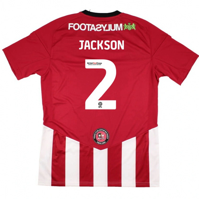 DanxenレディースBow Jackson#2赤 白ホームシャツ2024/25ジャージーユニフォーム
