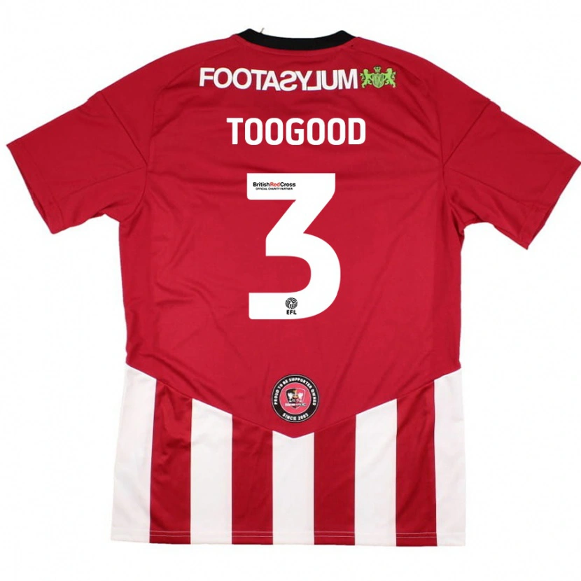 DanxenレディースEmily Toogood#3赤 白ホームシャツ2024/25ジャージーユニフォーム