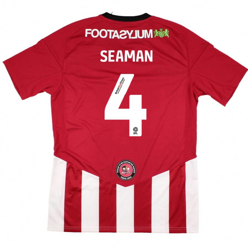 DanxenレディースJaydee Seaman#4赤 白ホームシャツ2024/25ジャージーユニフォーム