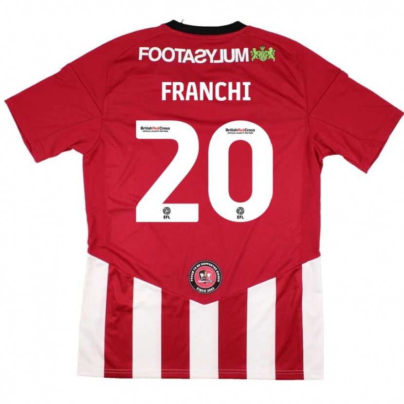 DanxenレディースMatilda Franchi#20赤 白ホームシャツ2024/25ジャージーユニフォーム
