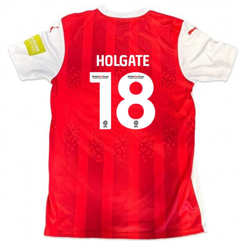 DanxenレディースHarrison Holgate#18赤 白ホームシャツ2024/25ジャージーユニフォーム