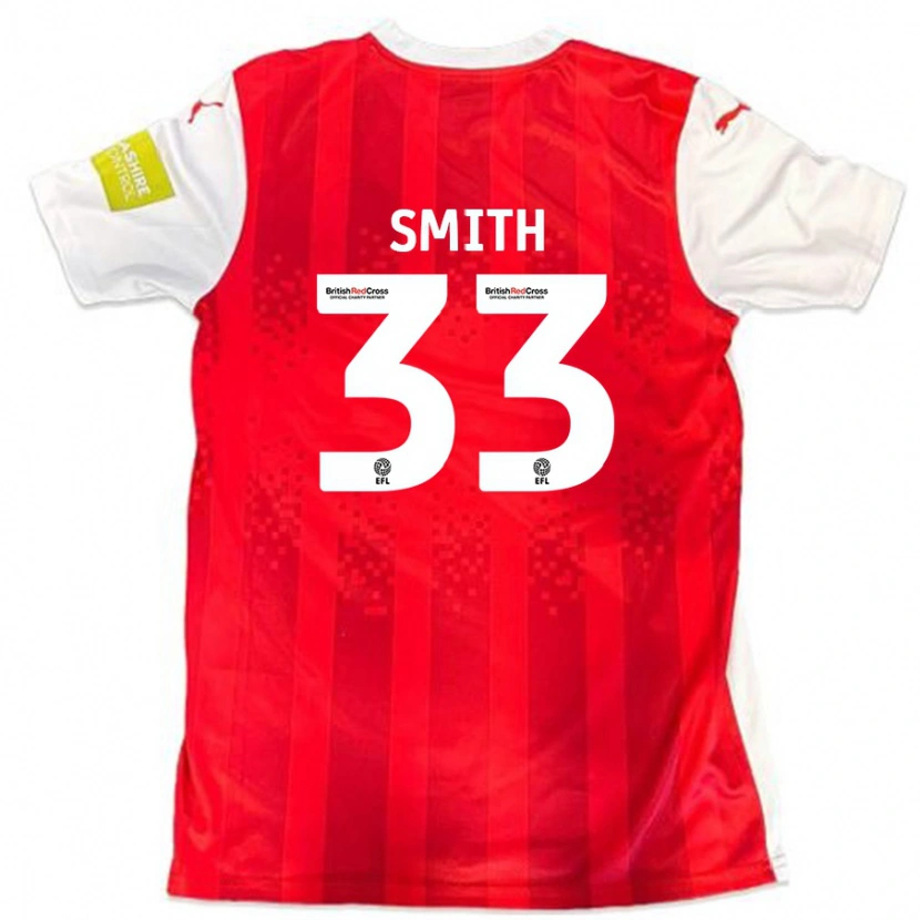 DanxenレディースPele Smith#33赤 白ホームシャツ2024/25ジャージーユニフォーム