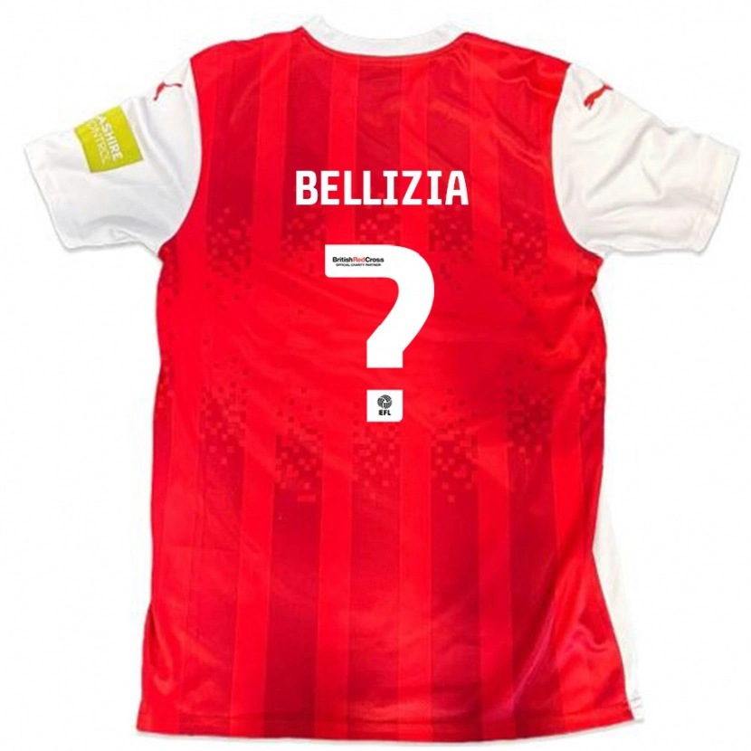 DanxenレディースOliver Bellizia#0赤 白ホームシャツ2024/25ジャージーユニフォーム