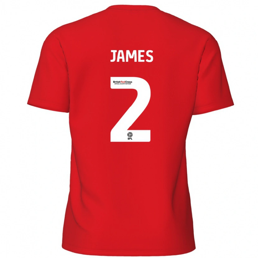 DanxenレディースTom James#2赤ホームシャツ2024/25ジャージーユニフォーム