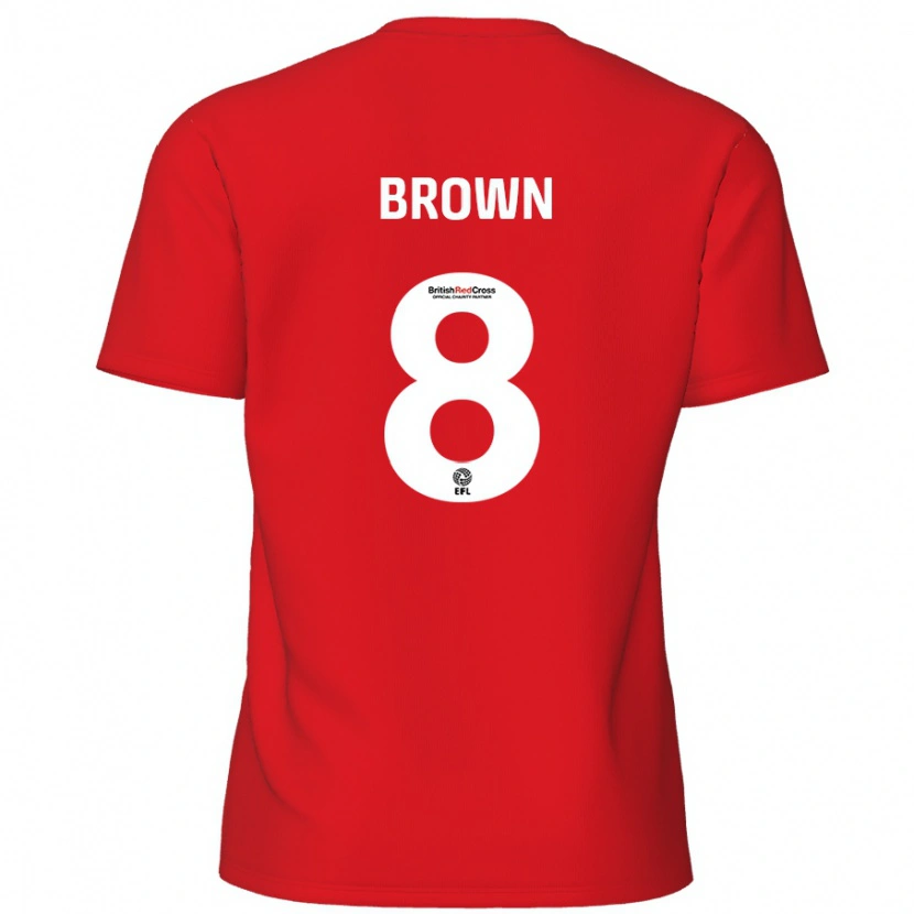 DanxenレディースJordan Brown#8赤ホームシャツ2024/25ジャージーユニフォーム