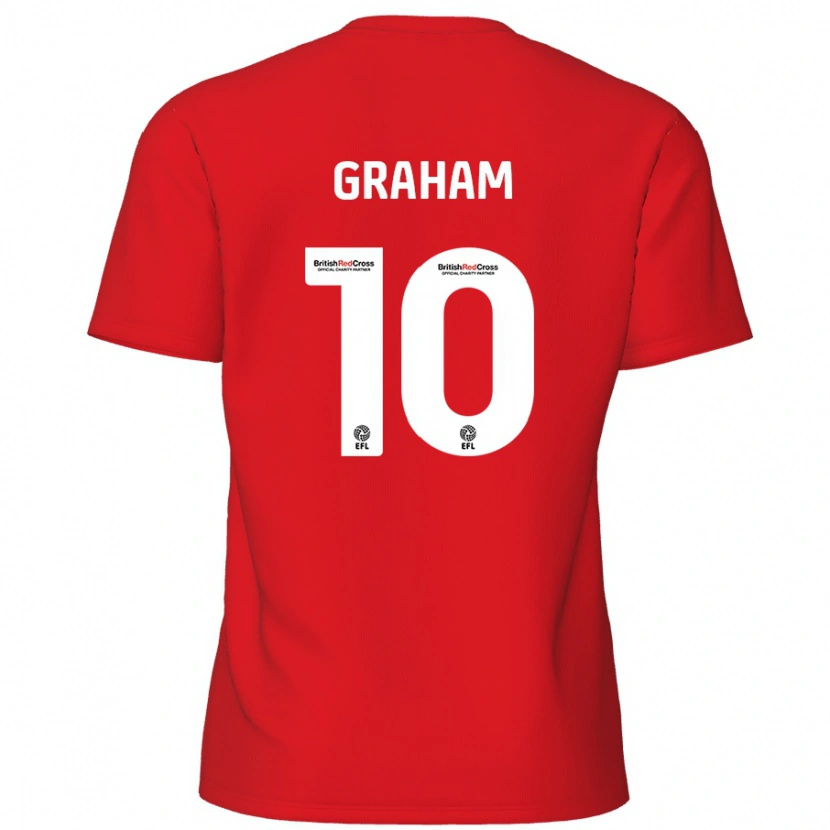 DanxenレディースJordan Graham#10赤ホームシャツ2024/25ジャージーユニフォーム
