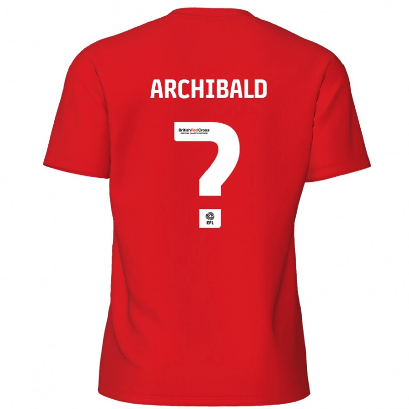 DanxenレディースAaron Archibald#0赤ホームシャツ2024/25ジャージーユニフォーム