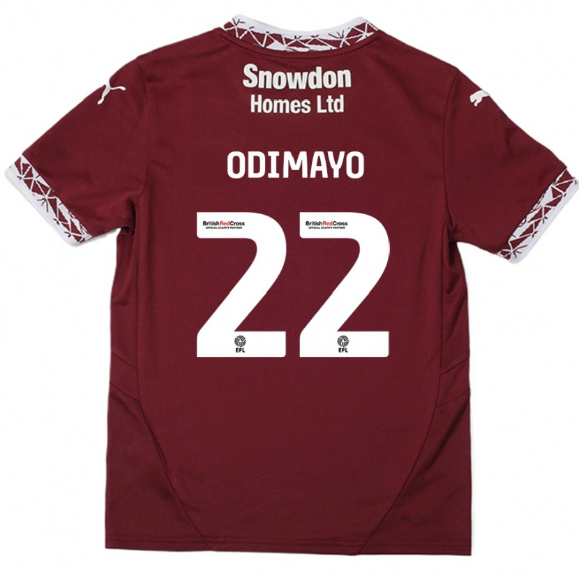 DanxenレディースAkin Odimayo#22ブルゴーニュホームシャツ2024/25ジャージーユニフォーム