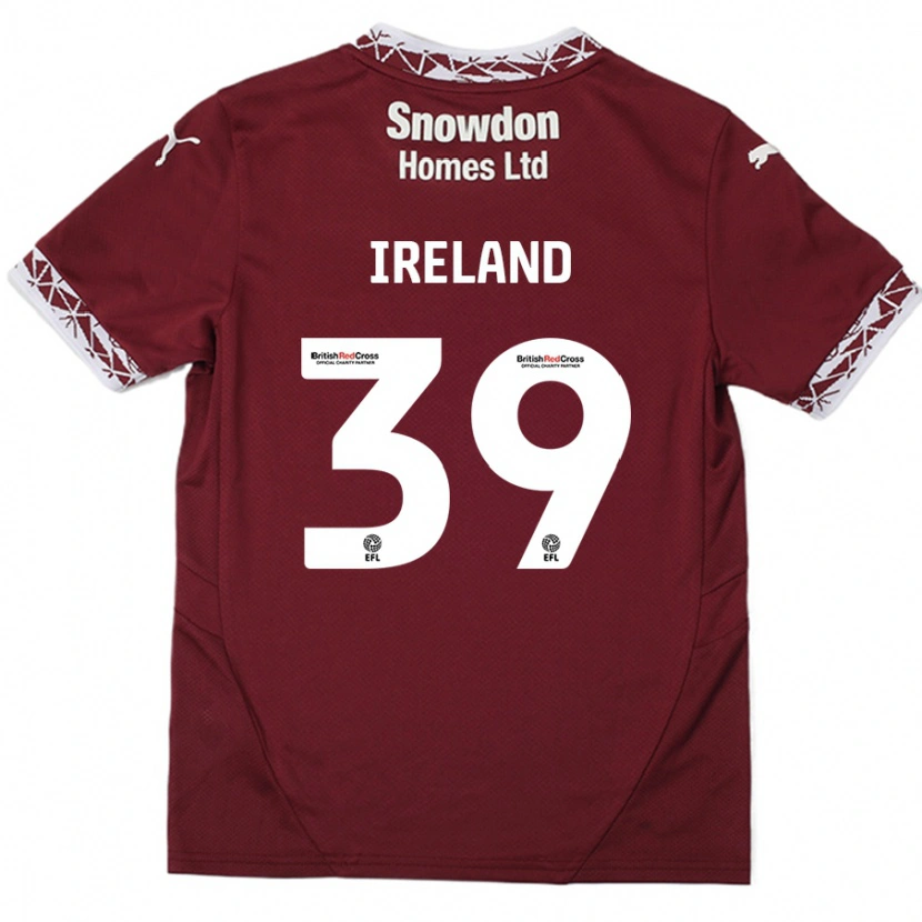 DanxenレディースMatthew Ireland#39ブルゴーニュホームシャツ2024/25ジャージーユニフォーム