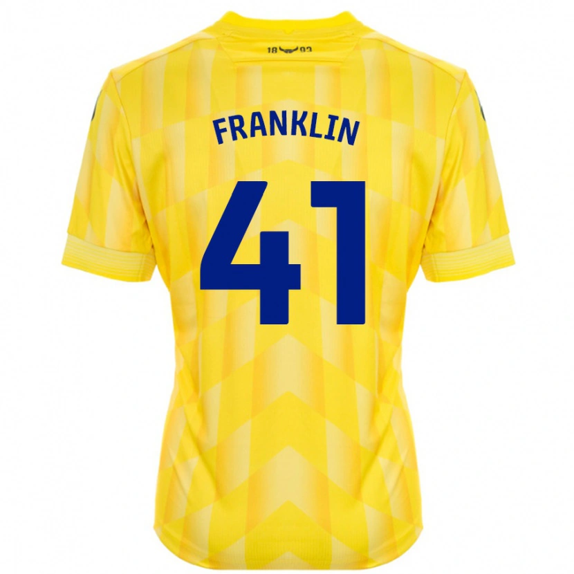 Danxenレディースジョージ・フランクリン#41黄ホームシャツ2024/25ジャージーユニフォーム