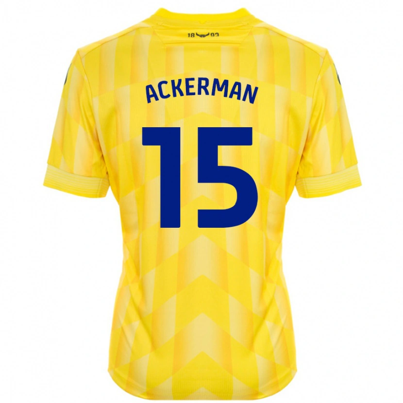 DanxenレディースDaisy Ackerman#15黄ホームシャツ2024/25ジャージーユニフォーム