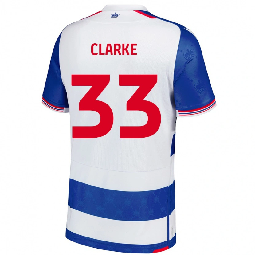 DanxenレディースJohn Clarke#33ブルーホワイトホームシャツ2024/25ジャージーユニフォーム