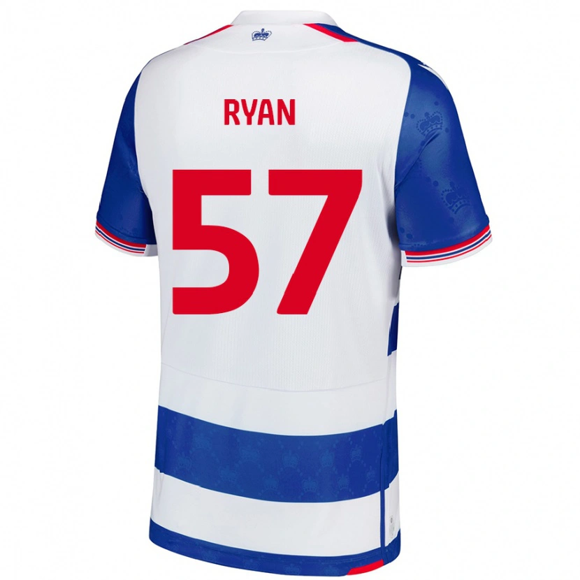 DanxenレディースJohn Ryan#57ブルーホワイトホームシャツ2024/25ジャージーユニフォーム