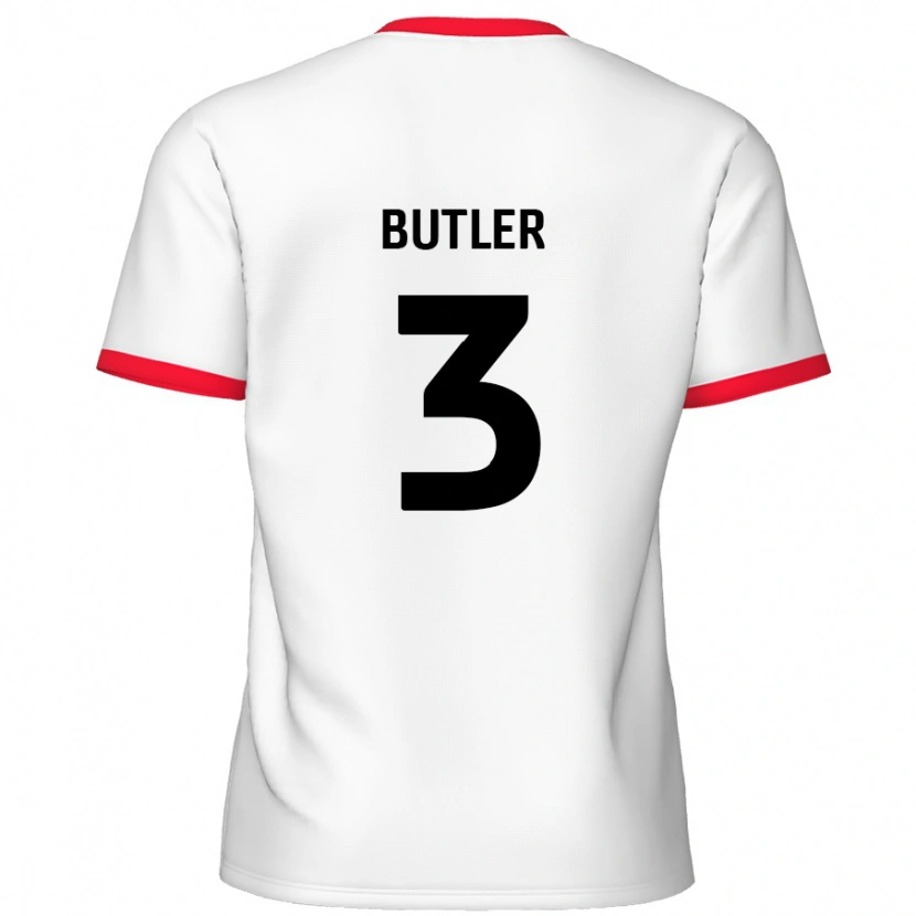 DanxenレディースDan Butler#3白 赤ホームシャツ2024/25ジャージーユニフォーム