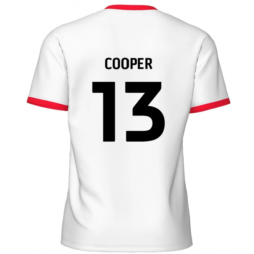 Danxenレディースマーフィー・クーパー#13白 赤ホームシャツ2024/25ジャージーユニフォーム