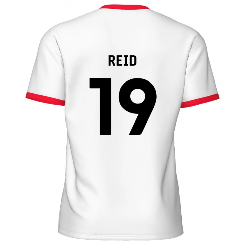 DanxenレディースJamie Reid#19白 赤ホームシャツ2024/25ジャージーユニフォーム