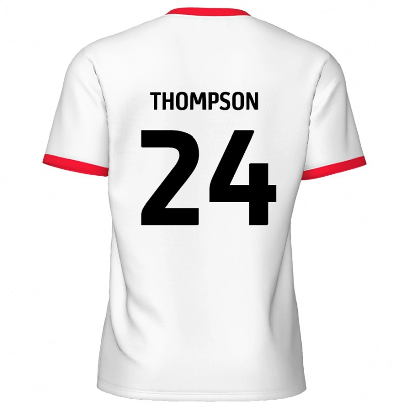 DanxenレディースBen Thompson#24白 赤ホームシャツ2024/25ジャージーユニフォーム