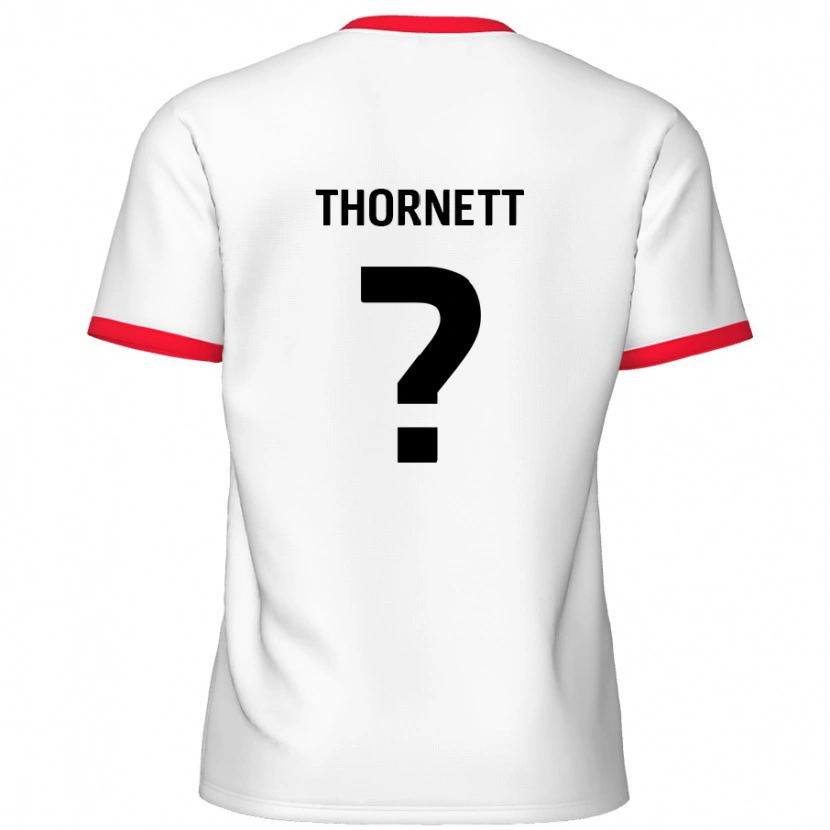 DanxenレディースAlfie Thornett#0白 赤ホームシャツ2024/25ジャージーユニフォーム