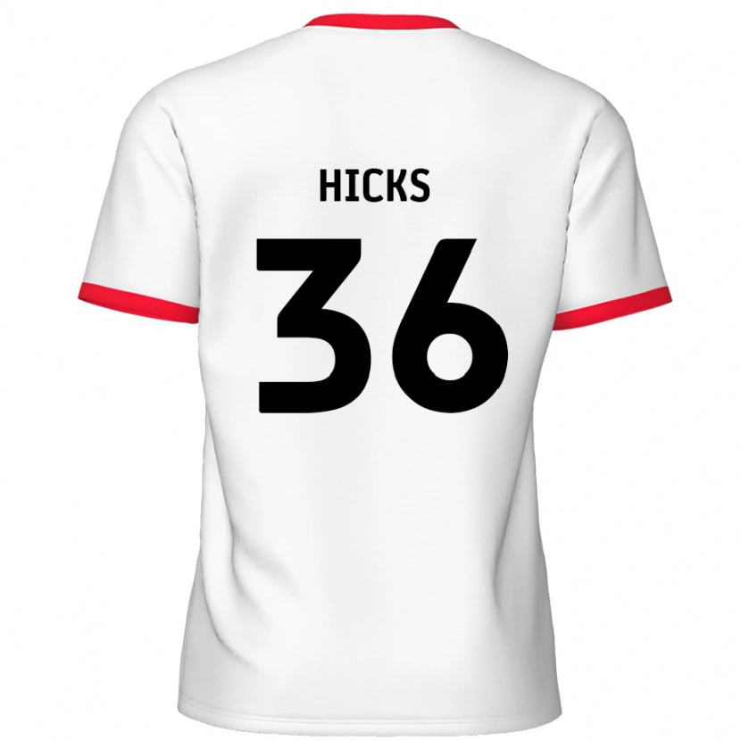 DanxenレディースDavid Hicks#36白 赤ホームシャツ2024/25ジャージーユニフォーム