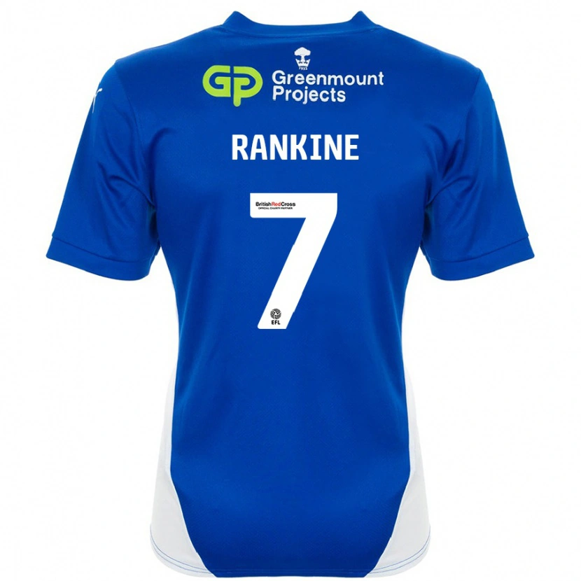 Danxenレディースディオン・ランキン#7ブルーホワイトホームシャツ2024/25ジャージーユニフォーム
