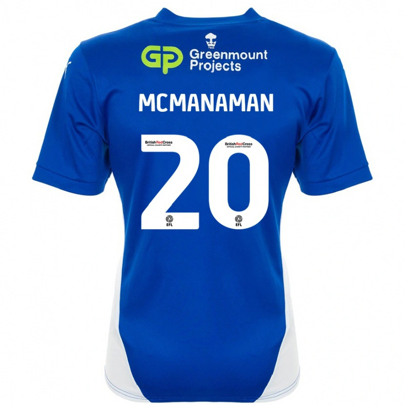 Danxenレディースカラム・マクマナマン#20ブルーホワイトホームシャツ2024/25ジャージーユニフォーム