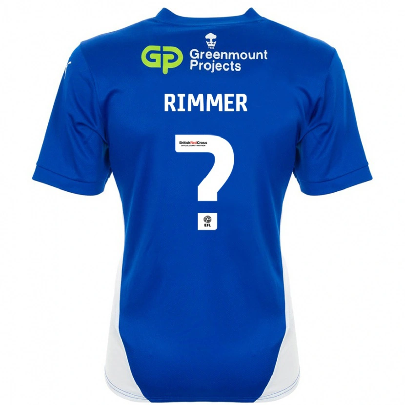 DanxenレディースHarry Rimmer#0ブルーホワイトホームシャツ2024/25ジャージーユニフォーム