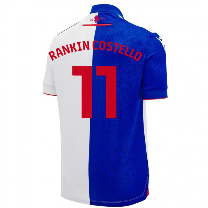 Danxenレディースジョー・ランキン・コステロ#11スカイブルー ホワイトホームシャツ2024/25ジャージーユニフォーム