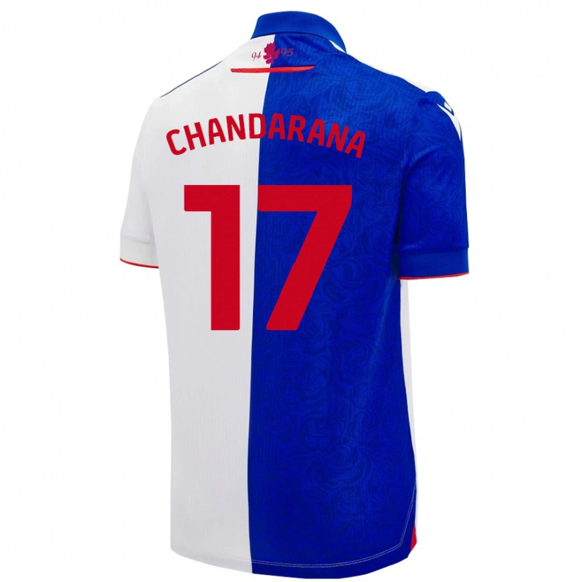Danxenレディースミリー・チャンダラーナ#17スカイブルー ホワイトホームシャツ2024/25ジャージーユニフォーム
