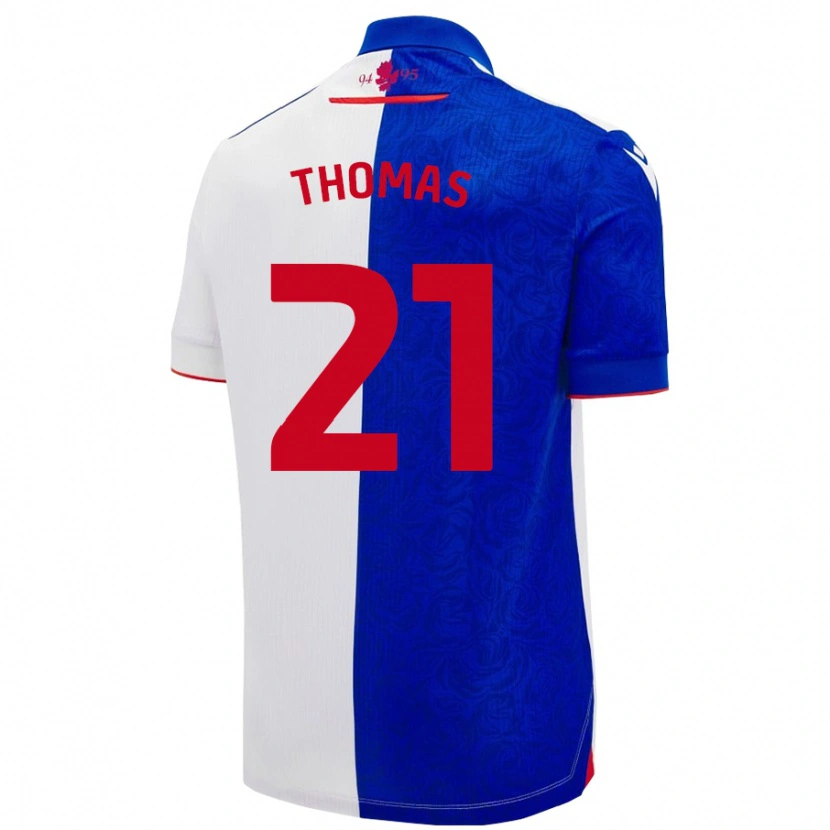 DanxenレディースLauren Thomas#21スカイブルー ホワイトホームシャツ2024/25ジャージーユニフォーム