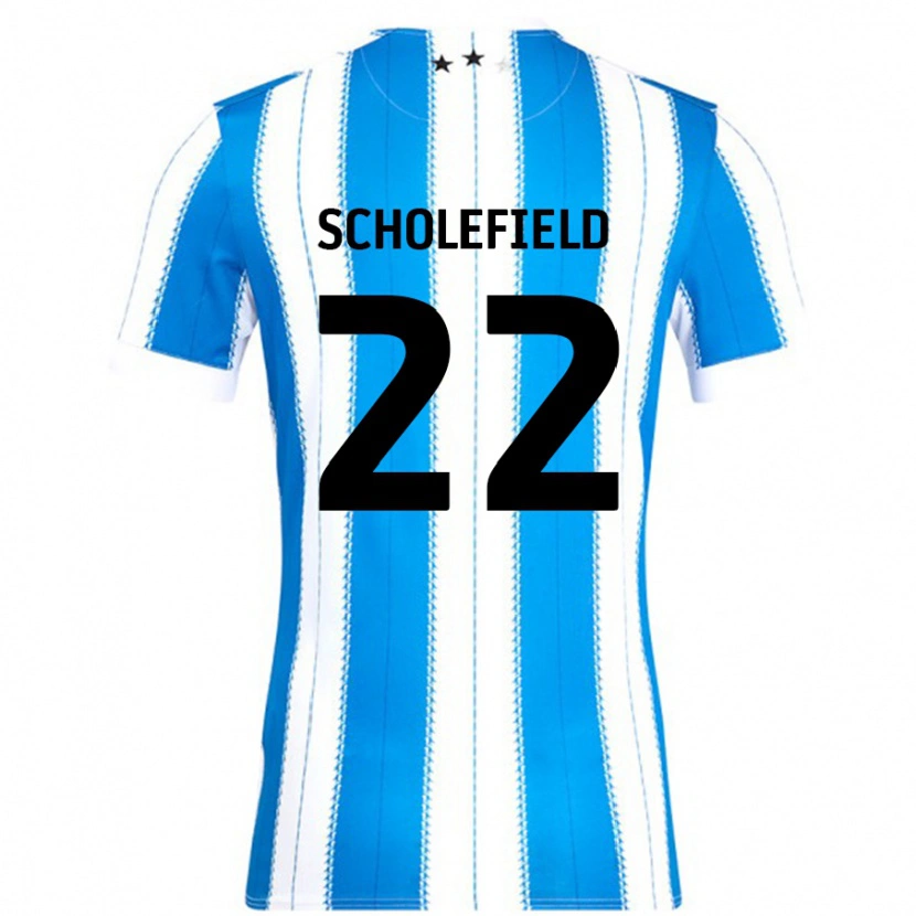 DanxenレディースLois Scholefield#22ブルーホワイトホームシャツ2024/25ジャージーユニフォーム