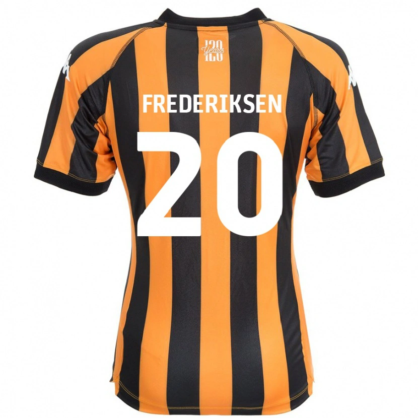 DanxenレディースAbbey Frederiksen#20ブラックアンバーホームシャツ2024/25ジャージーユニフォーム