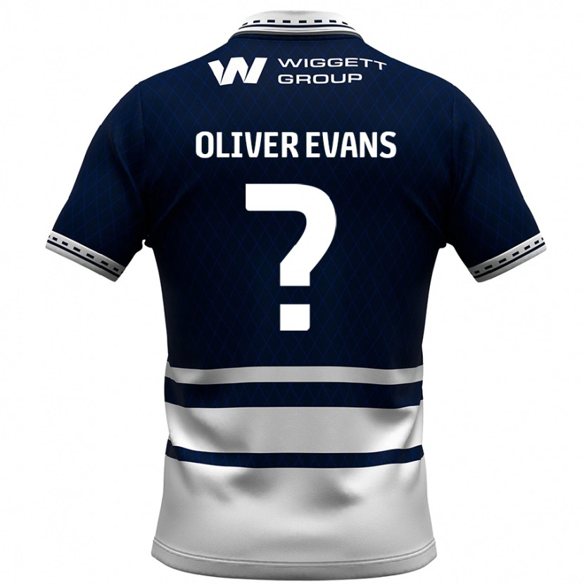 DanxenレディースOliver Evans#0ネイビーブルー ホワイトホームシャツ2024/25ジャージーユニフォーム