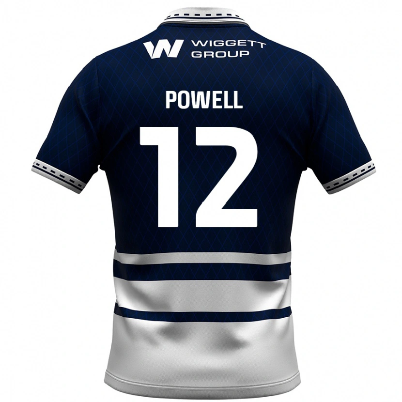 DanxenレディースBeth Powell#12ネイビーブルー ホワイトホームシャツ2024/25ジャージーユニフォーム