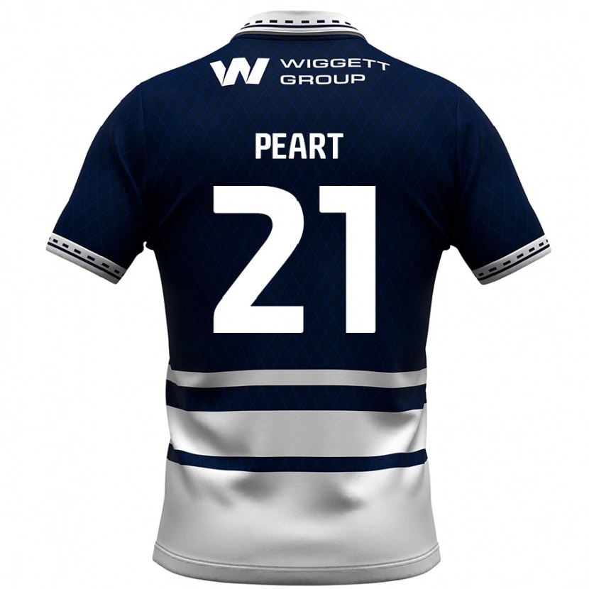 DanxenレディースKalani Peart#21ネイビーブルー ホワイトホームシャツ2024/25ジャージーユニフォーム