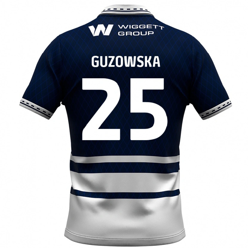 DanxenレディースSara Guzowska#25ネイビーブルー ホワイトホームシャツ2024/25ジャージーユニフォーム