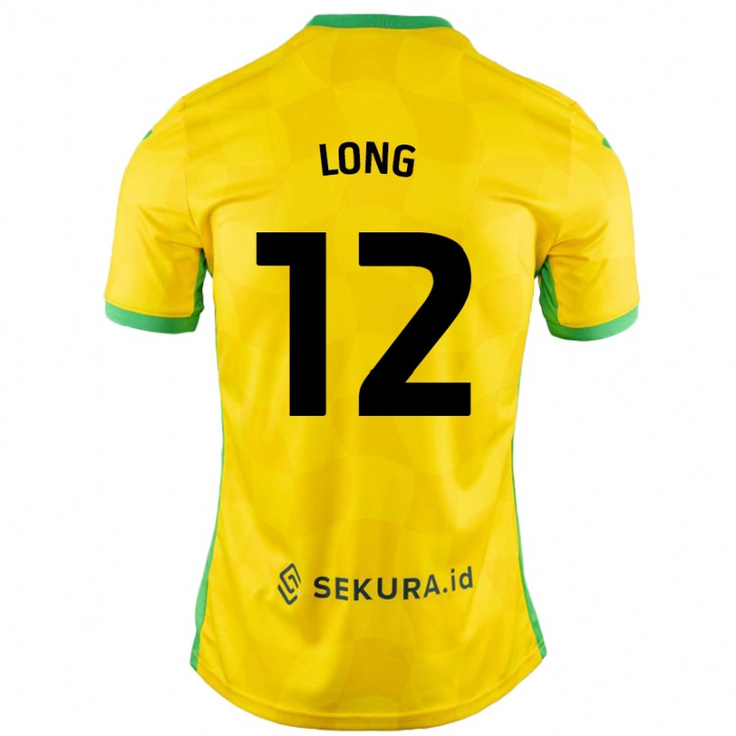 Danxenレディースジョージ・ロング#12黄緑ホームシャツ2024/25ジャージーユニフォーム