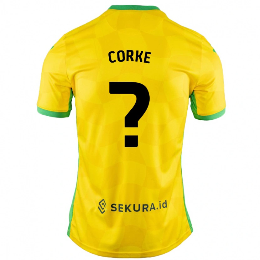 DanxenレディースFinlay Corke#0黄緑ホームシャツ2024/25ジャージーユニフォーム