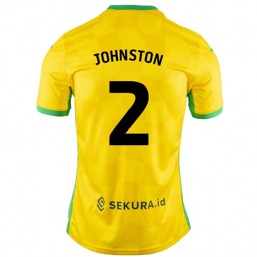 DanxenレディースChardonnay Johnston#2黄緑ホームシャツ2024/25ジャージーユニフォーム