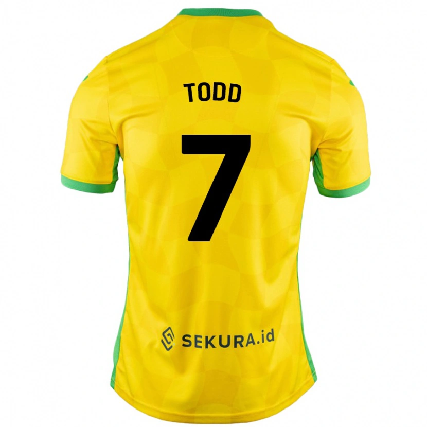 DanxenレディースMegan Todd#7黄緑ホームシャツ2024/25ジャージーユニフォーム