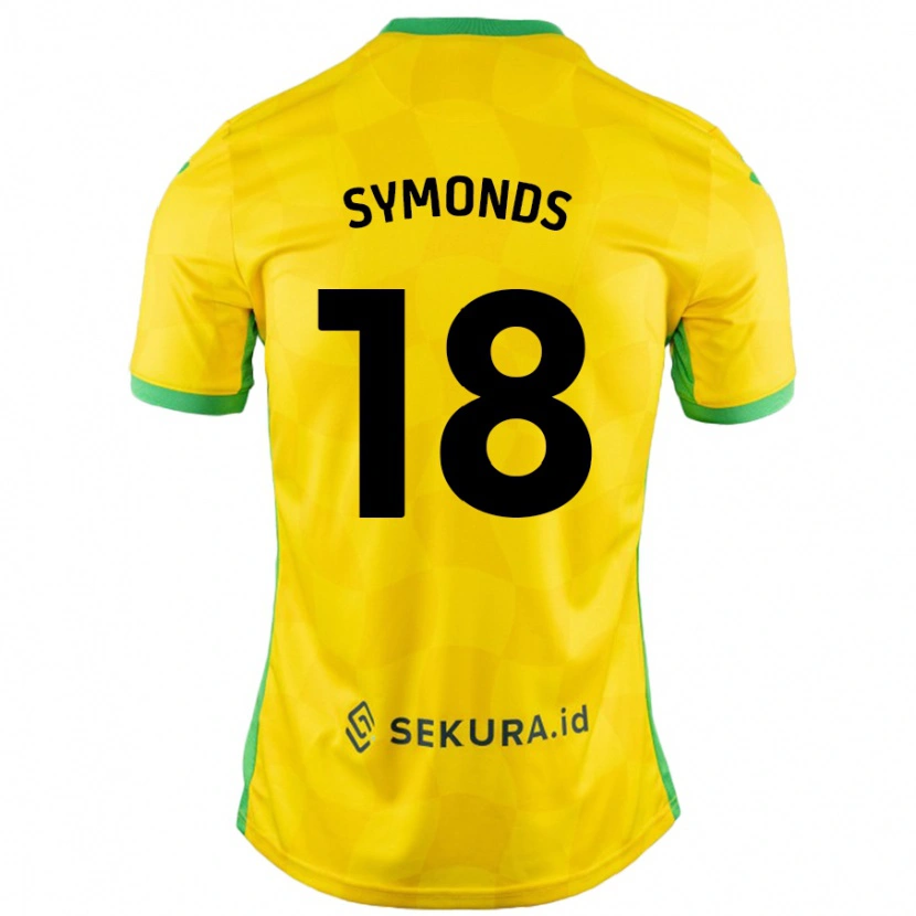 DanxenレディースFreya Symonds#18黄緑ホームシャツ2024/25ジャージーユニフォーム