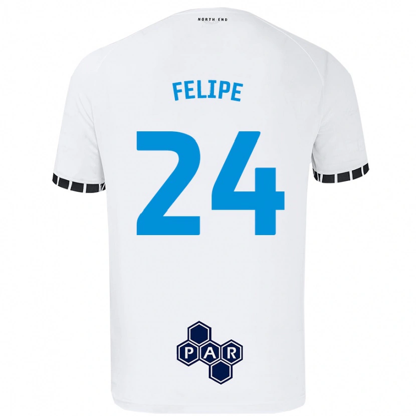 DanxenレディースFelipe#24白ホームシャツ2024/25ジャージーユニフォーム