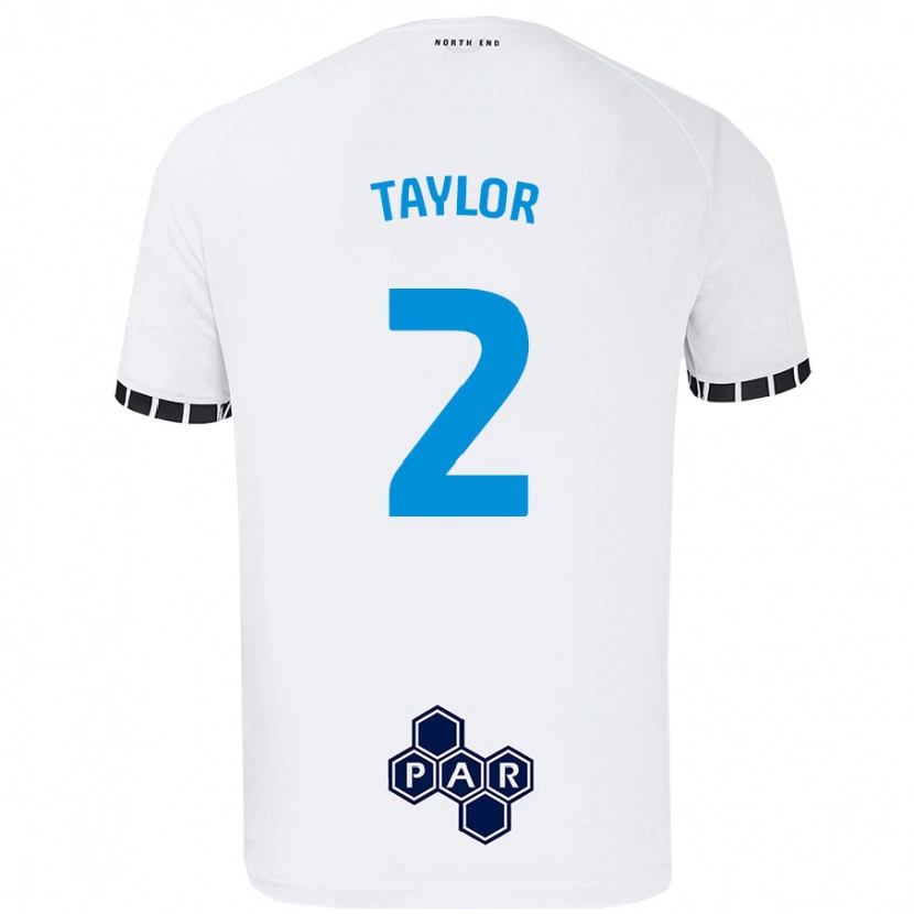 DanxenレディースAlex Taylor#2白ホームシャツ2024/25ジャージーユニフォーム