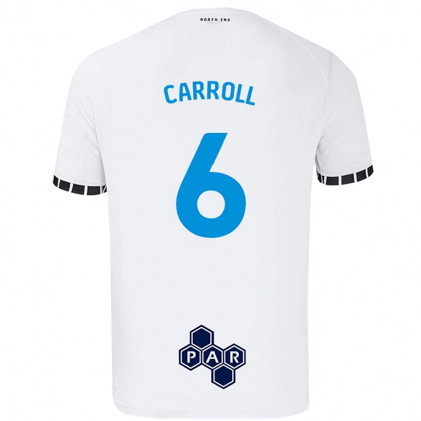 DanxenレディースJenna Carroll#6白ホームシャツ2024/25ジャージーユニフォーム