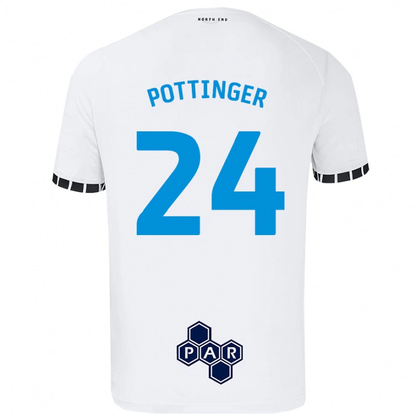 DanxenレディースKaya Pottinger#24白ホームシャツ2024/25ジャージーユニフォーム