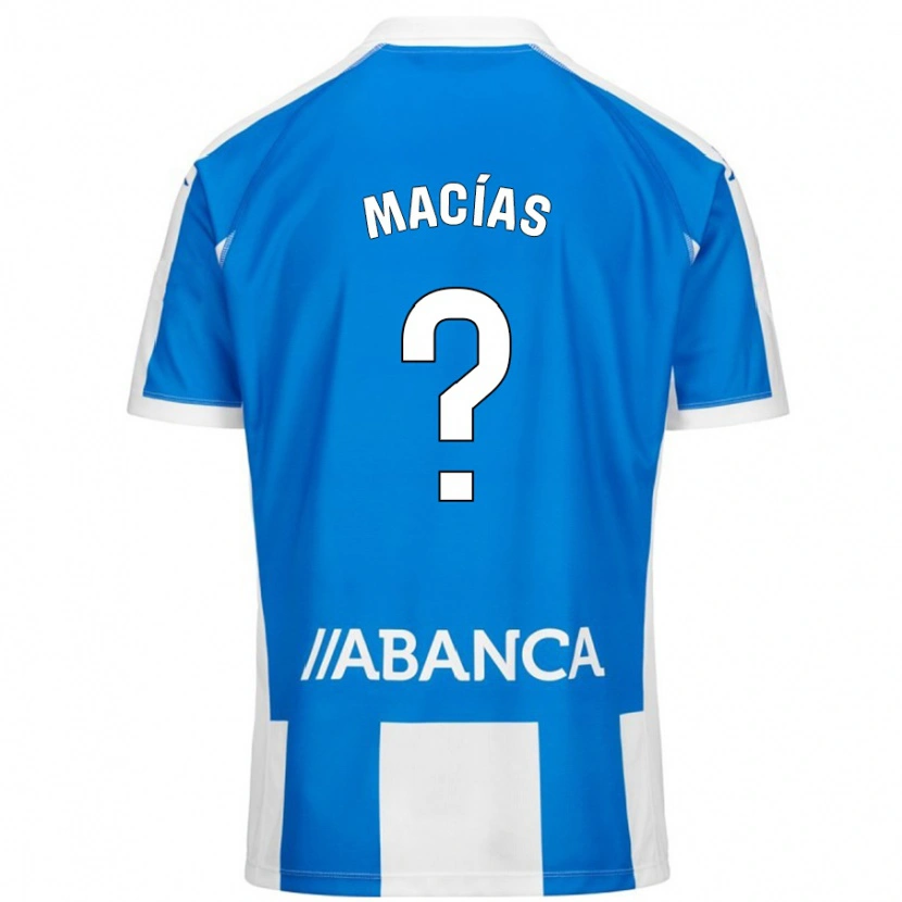 DanxenレディースLuisao Macías#0ブルーホワイトホームシャツ2024/25ジャージーユニフォーム