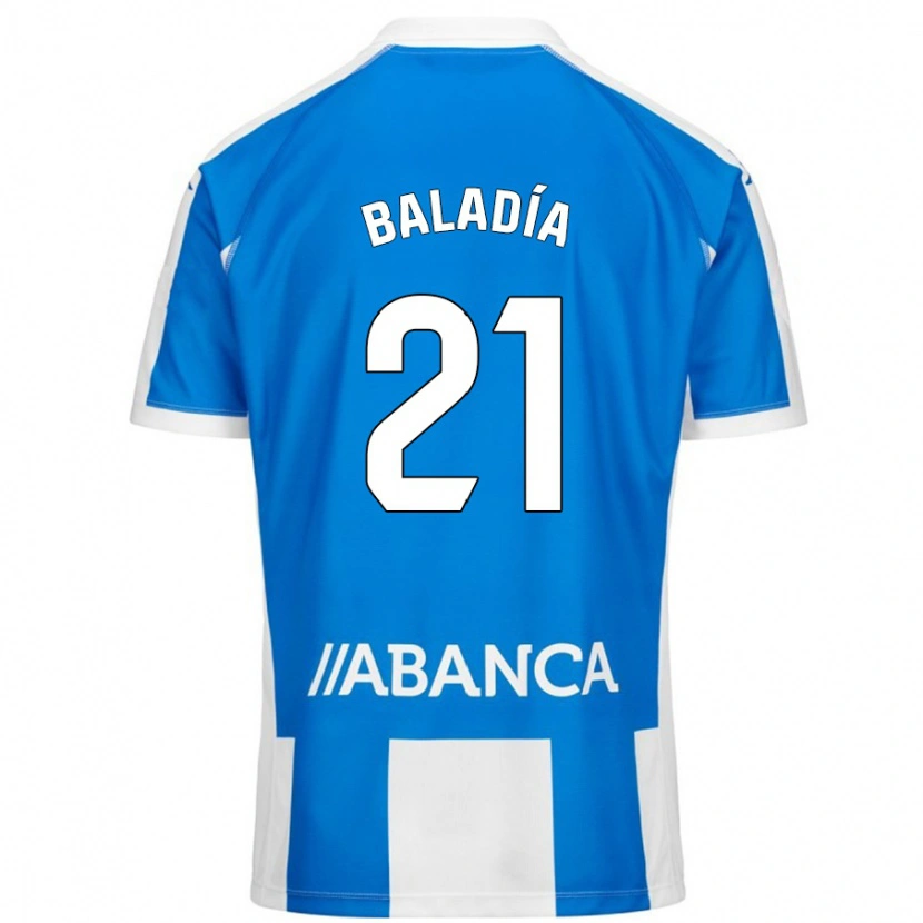 DanxenレディースÁlvaro Baladía#21ブルーホワイトホームシャツ2024/25ジャージーユニフォーム
