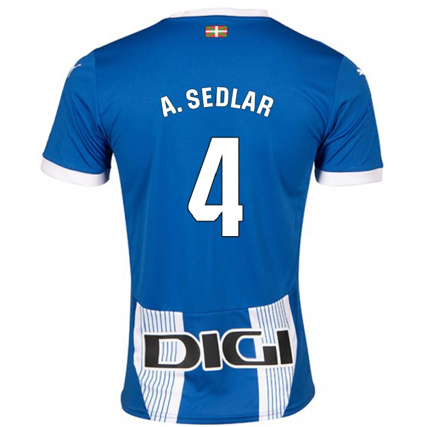DanxenレディースAleksandar Sedlar#4青ホームシャツ2024/25ジャージーユニフォーム
